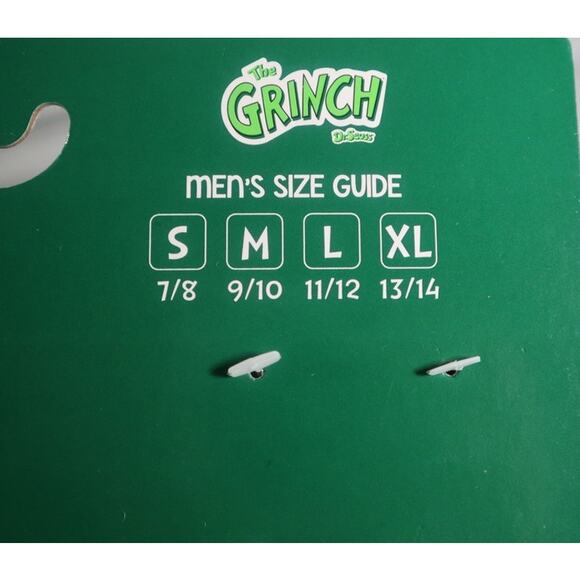 Grinch Men's XL 13 / 14 Sherpa Plaid Christmas Slippers - Picture 6 of 7